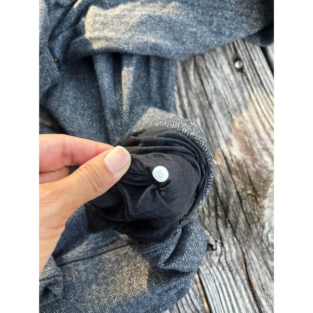 Lululemon Sweatshirt Womens Gray Fleece Knit 1/4 Zip Athletic Pullover Jacket 10